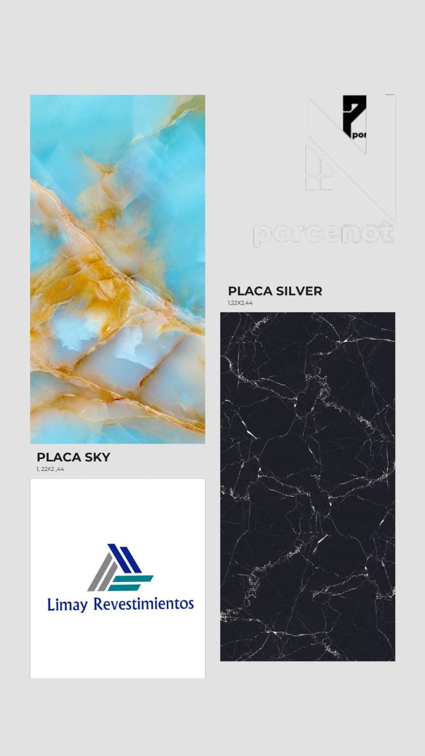 Placas de PVC  Sky-Silver