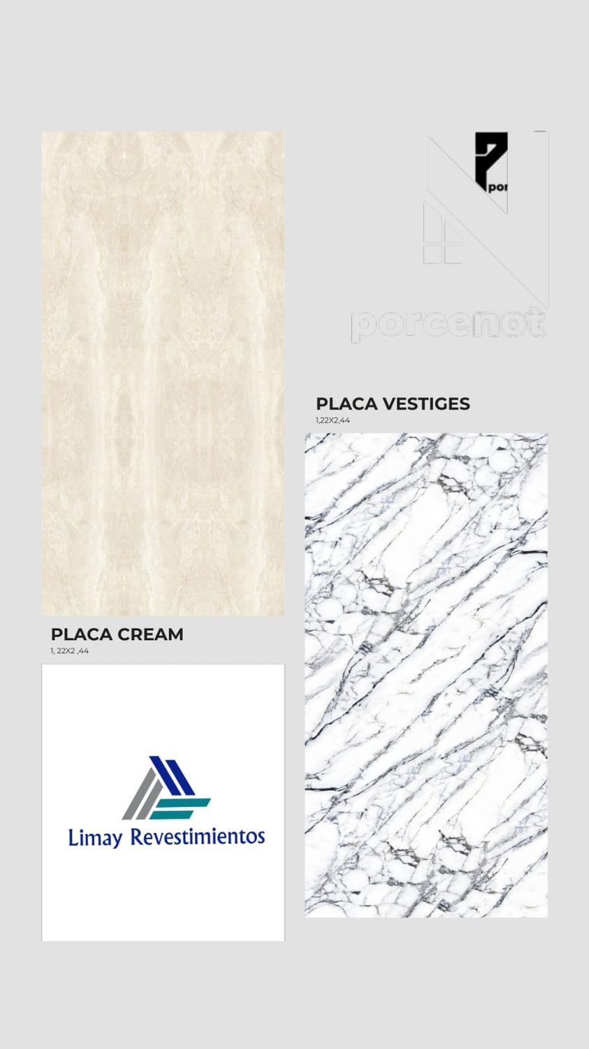 Placas de PVC Cream - Vestiges