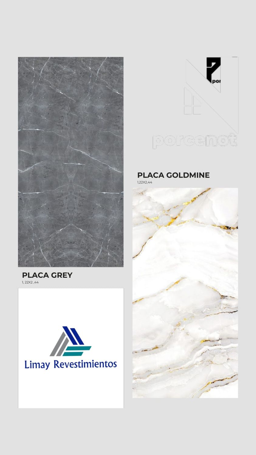 Placas de PVC Grey- Goldmine
