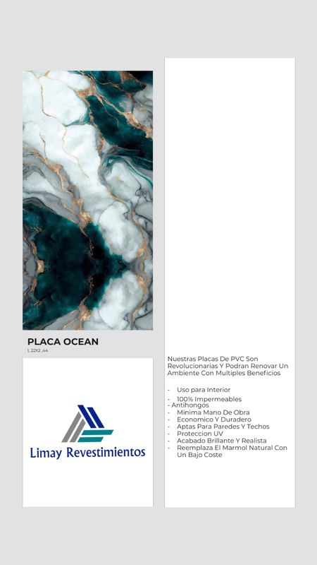 Placa de PVC Ocean