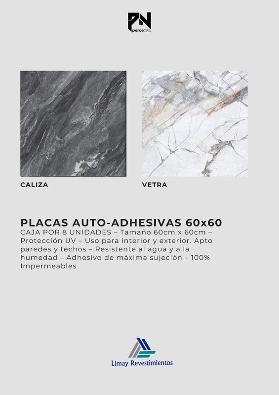 Placas Auto Adhesivas Caliza-Vetra