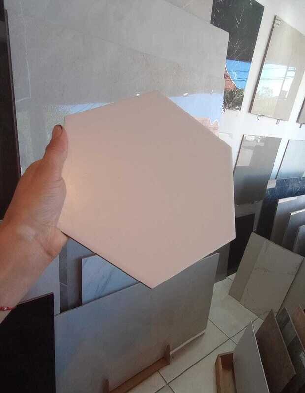 Hexagonal Blanco mate