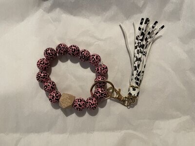 Pink Cheetah Wristlet