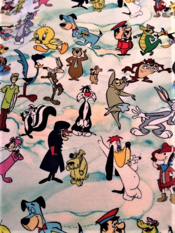 Animés polyester/lycra ouaté 280gms au metre