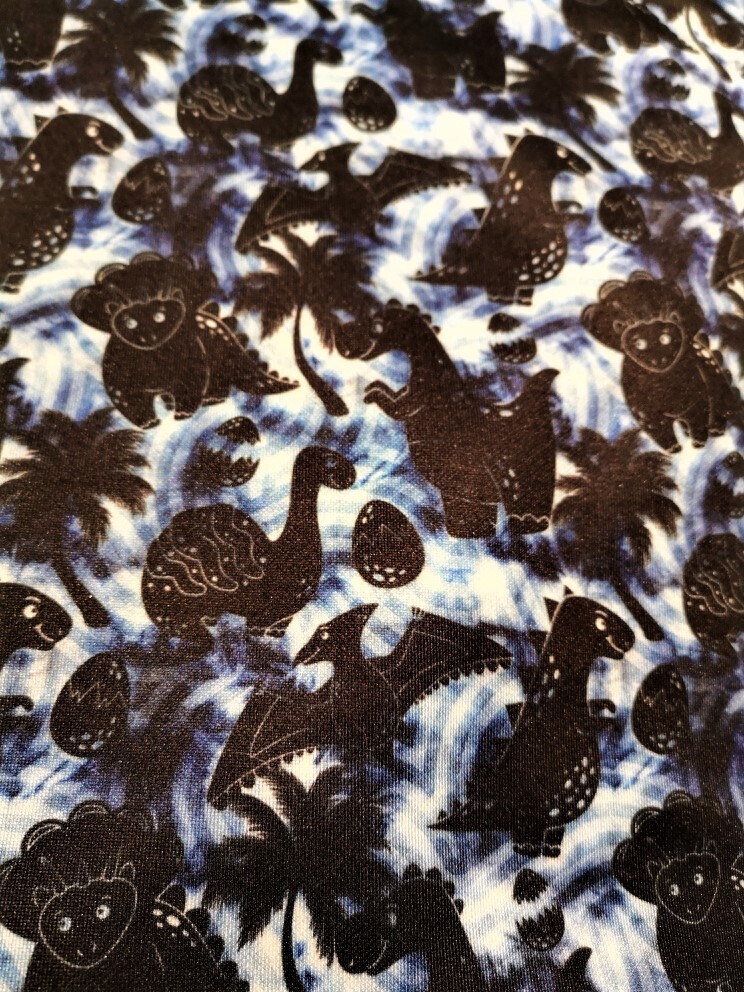 Dinosaure polyester/lycra ouaté au metre