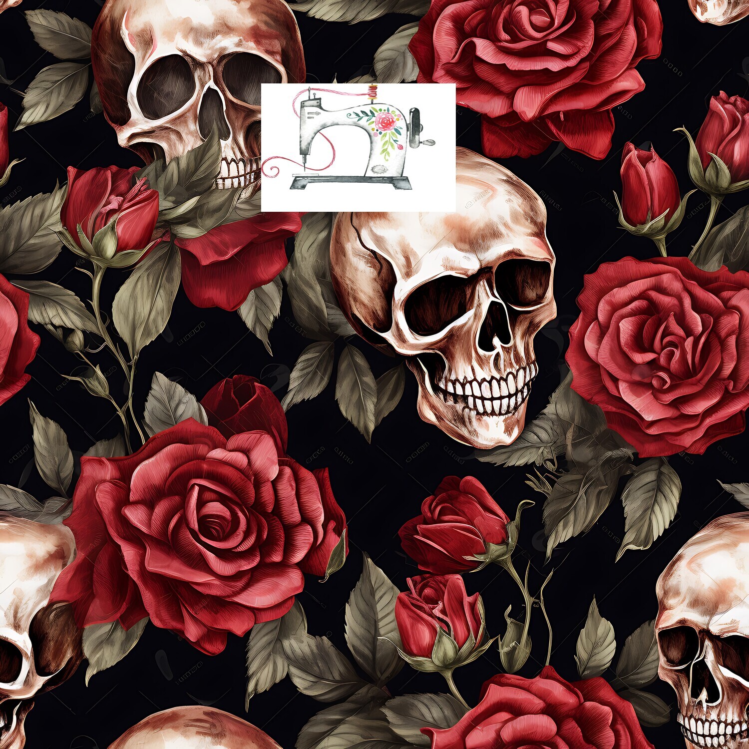 Skull rouge rose