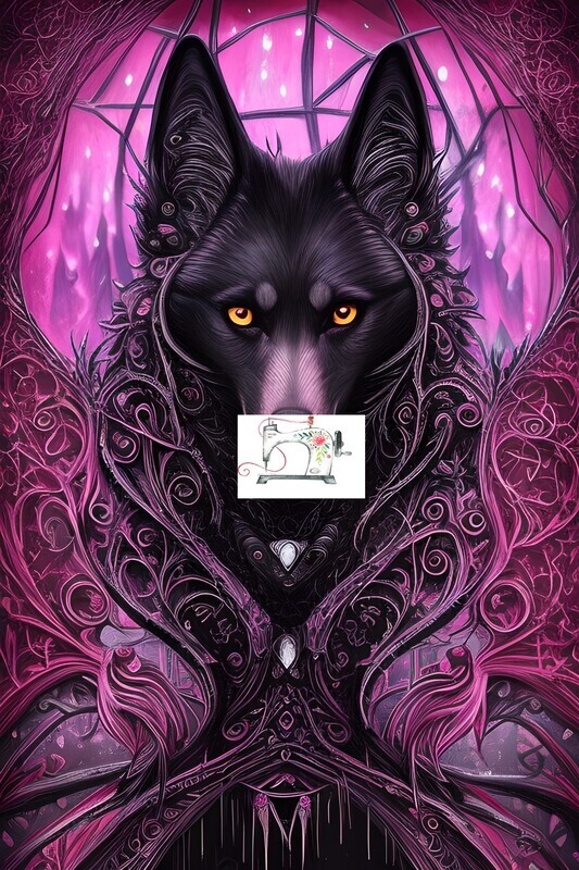 Panneau loup noir panel