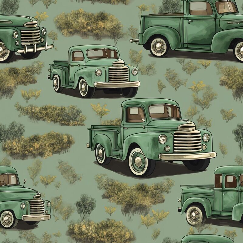 CAMION VINTAGE VERT (DUCK)