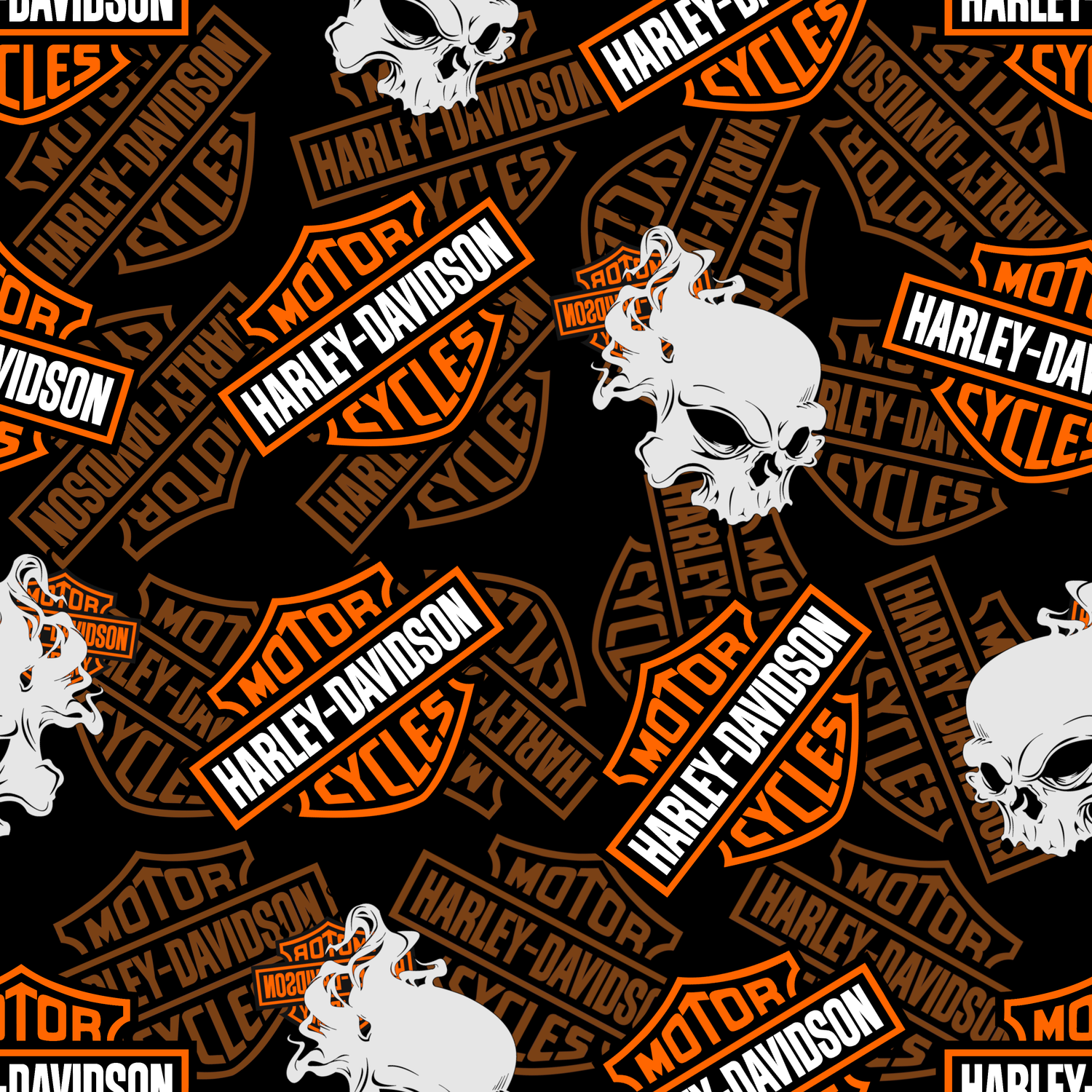 HD orange skull