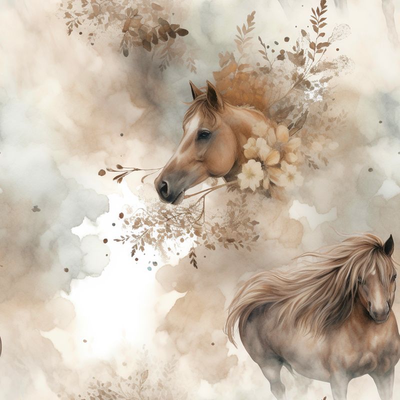 Chevaux brume