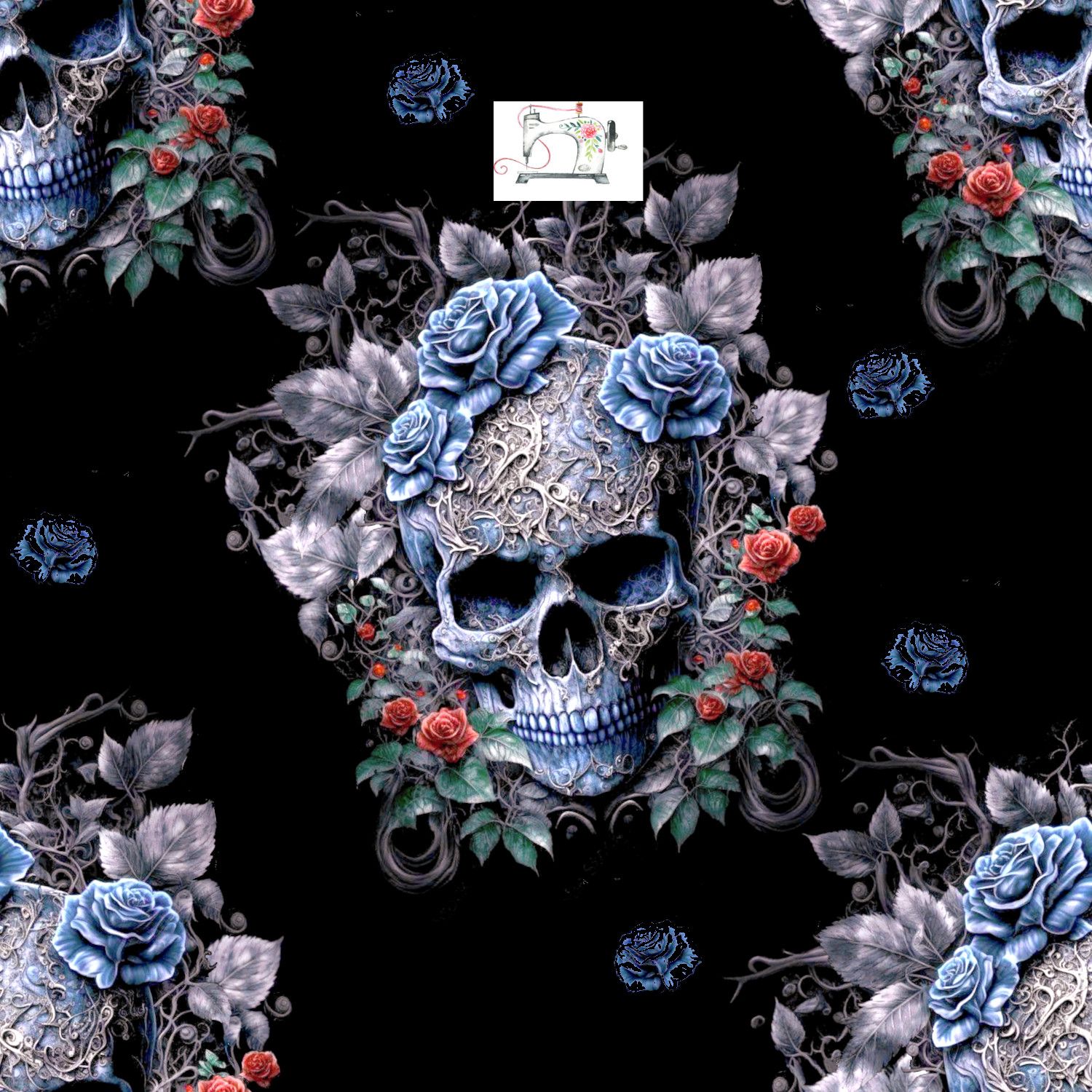 Skull ROSE BLEUE (EXCLUSIF)