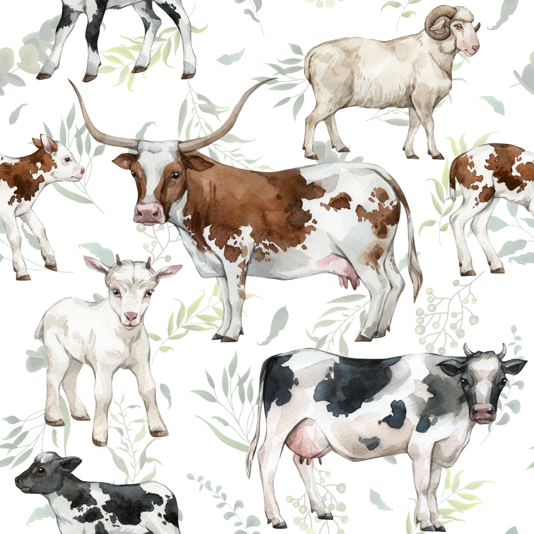 Mousseline animaux ferme