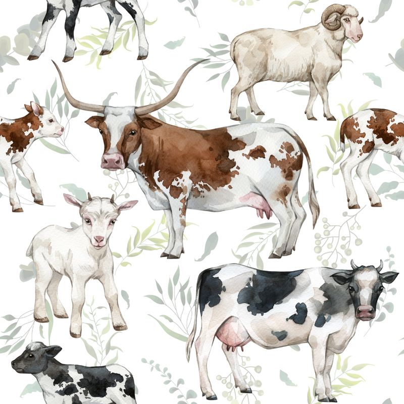 Mousseline animaux ferme