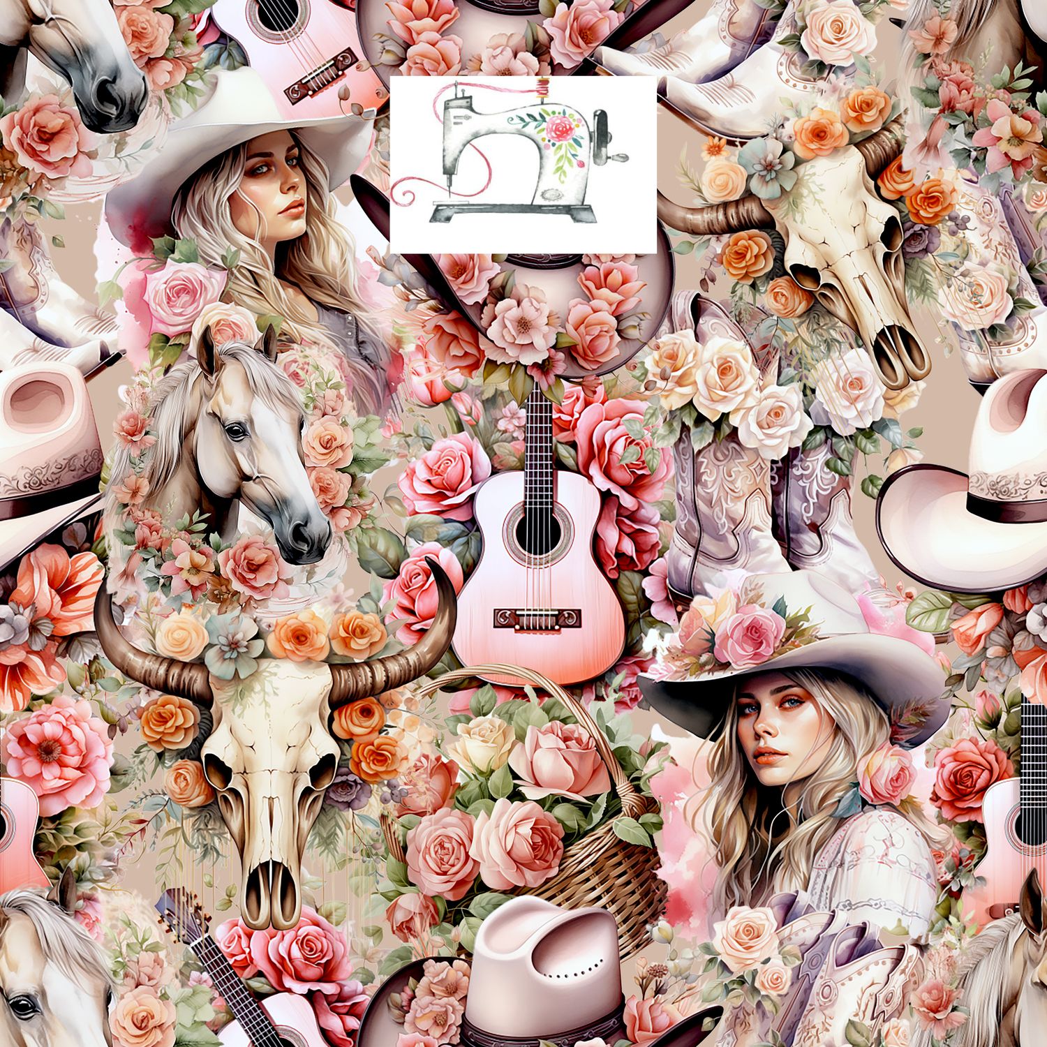 COWGIRL SKULL