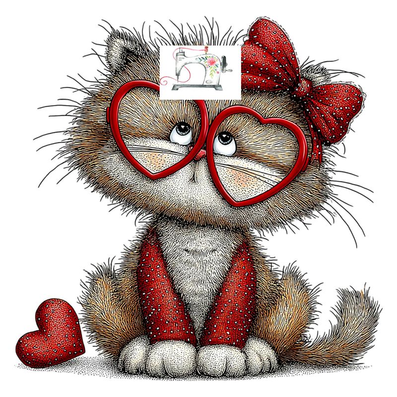 LUNETTE ROUGE (FOND BLANC)