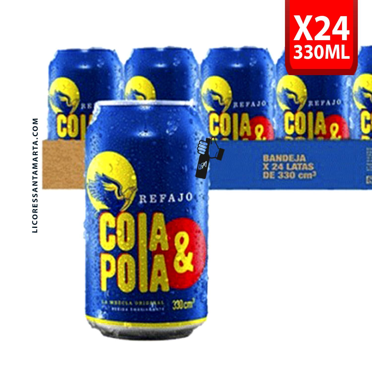 Cola y pola lata 330 x 24 und