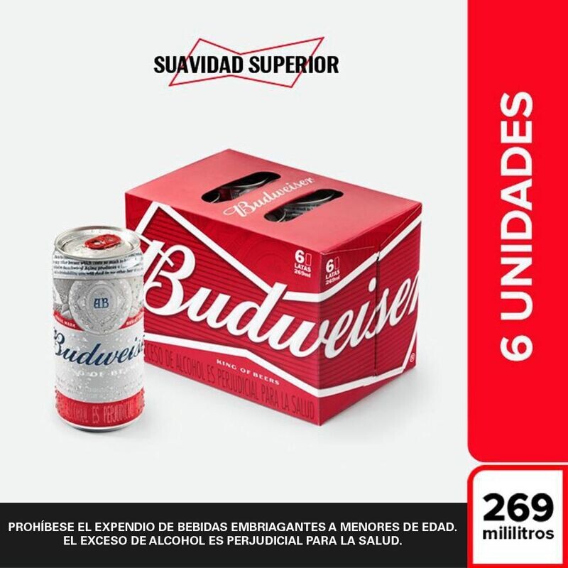 Budweiser lata x 6 und