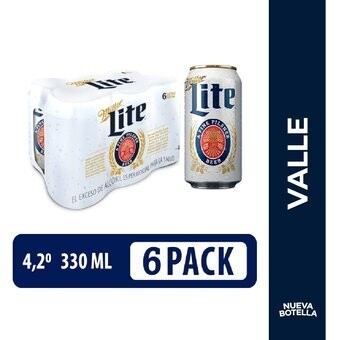 Miller lite lata 330 cc x 6 und