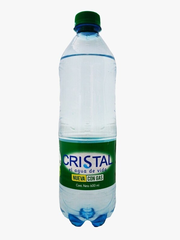 Agua cristal con gas 600ml x 24 und