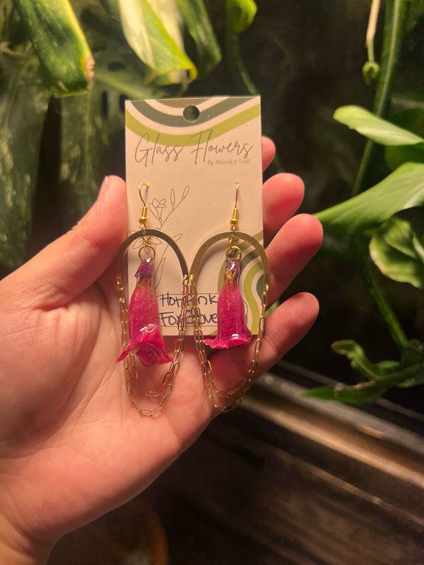 Hot Pink Foxglove With Chains