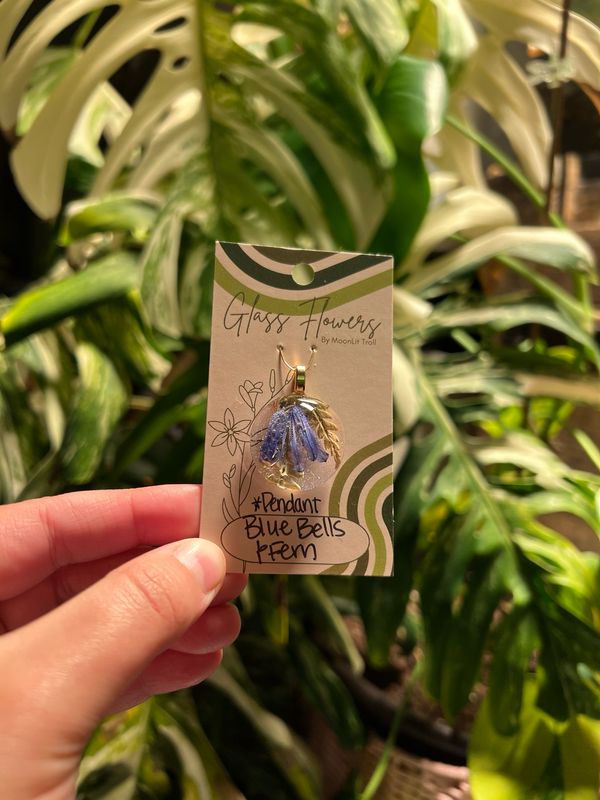 Blue Bell Pendant - Round
