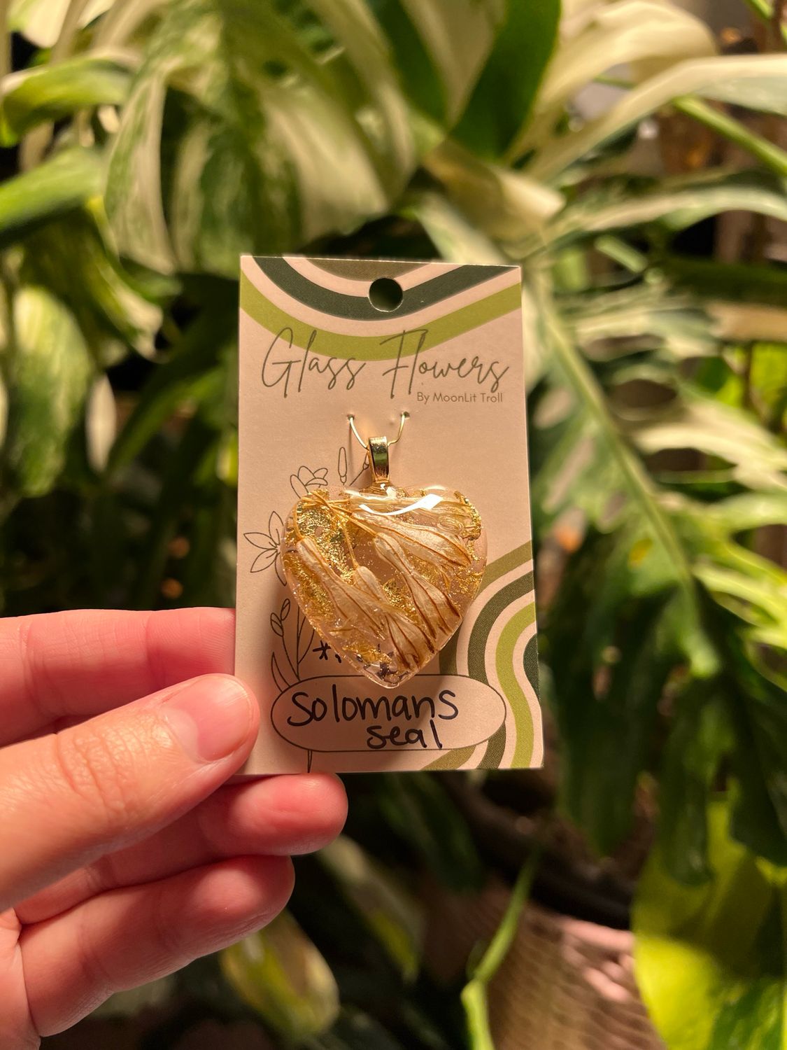 Solomon’s Seal Pendant - Heart