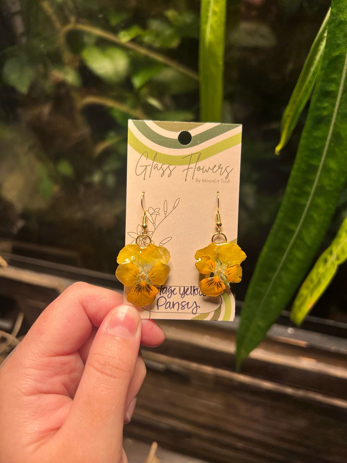 Vintage Yellow Pansies