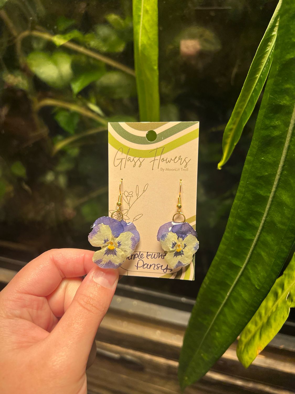 Purple And White Pansies