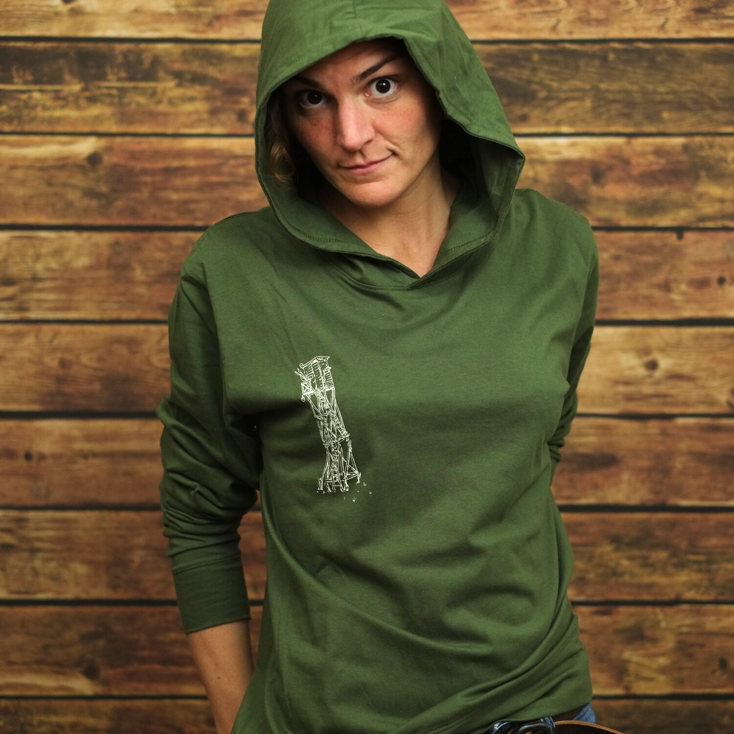 Unisex Jersey Hoodie "Ausguck" Military