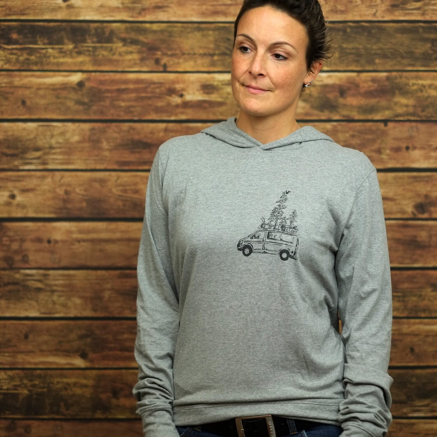 Unisex Jersey Hoodie "Bolle" Melange Grey
