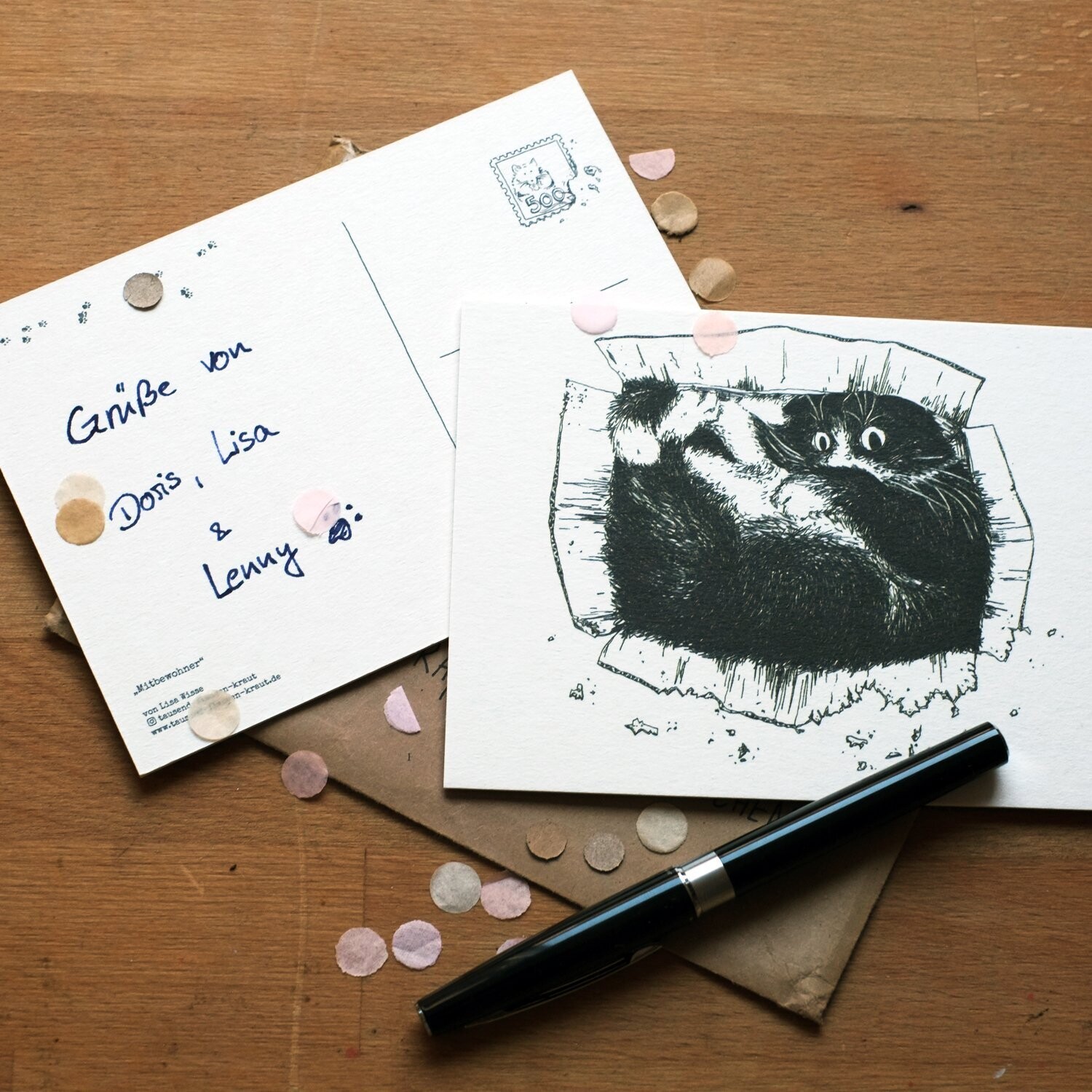 Postkarte "Mitbewohner"
