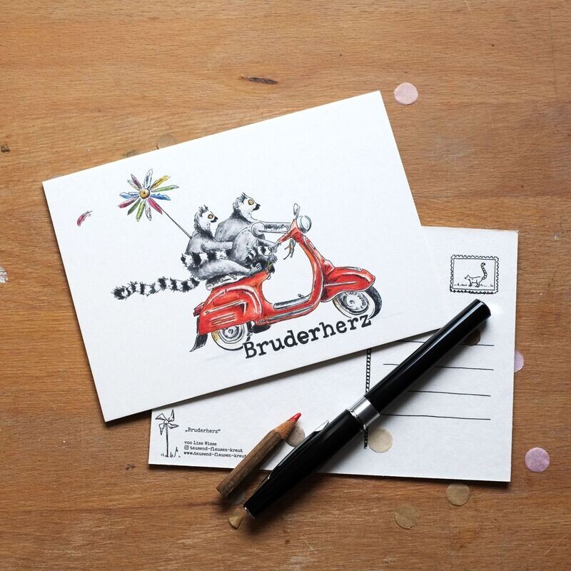 Postkarte "Bruderherz"