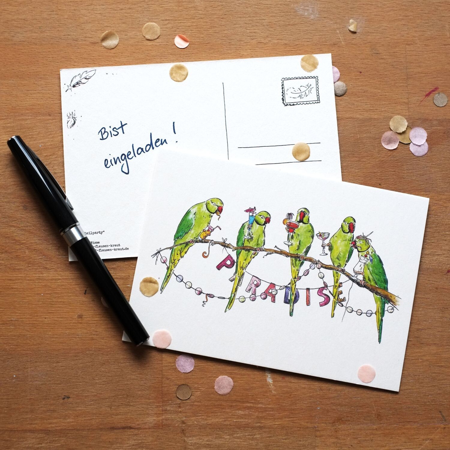 Postkarte "Cocktailparty"