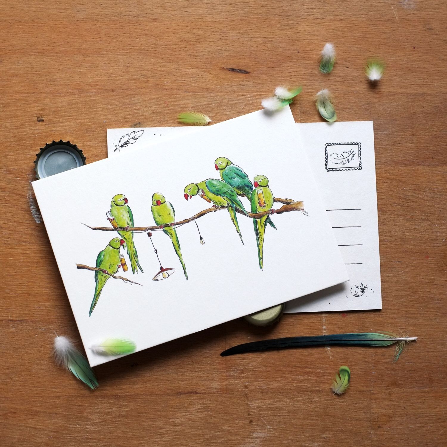 Postkarte "Sie ist weg"