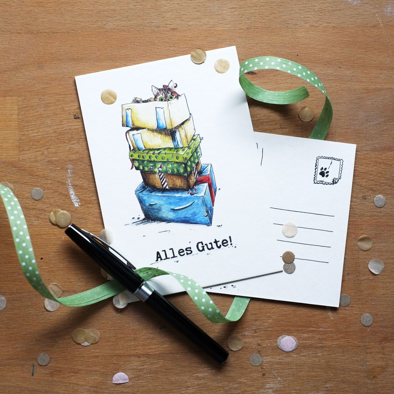 Postkarte "Kistenmimi"