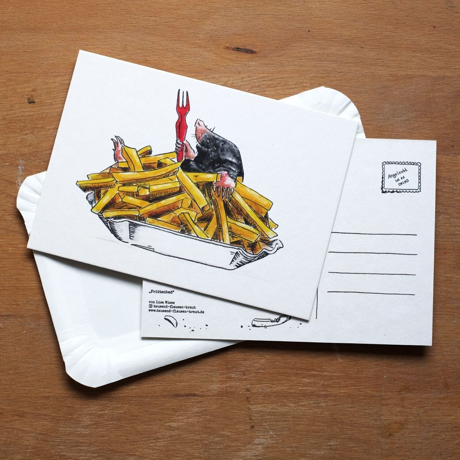 Postkarte "Frittenbad"