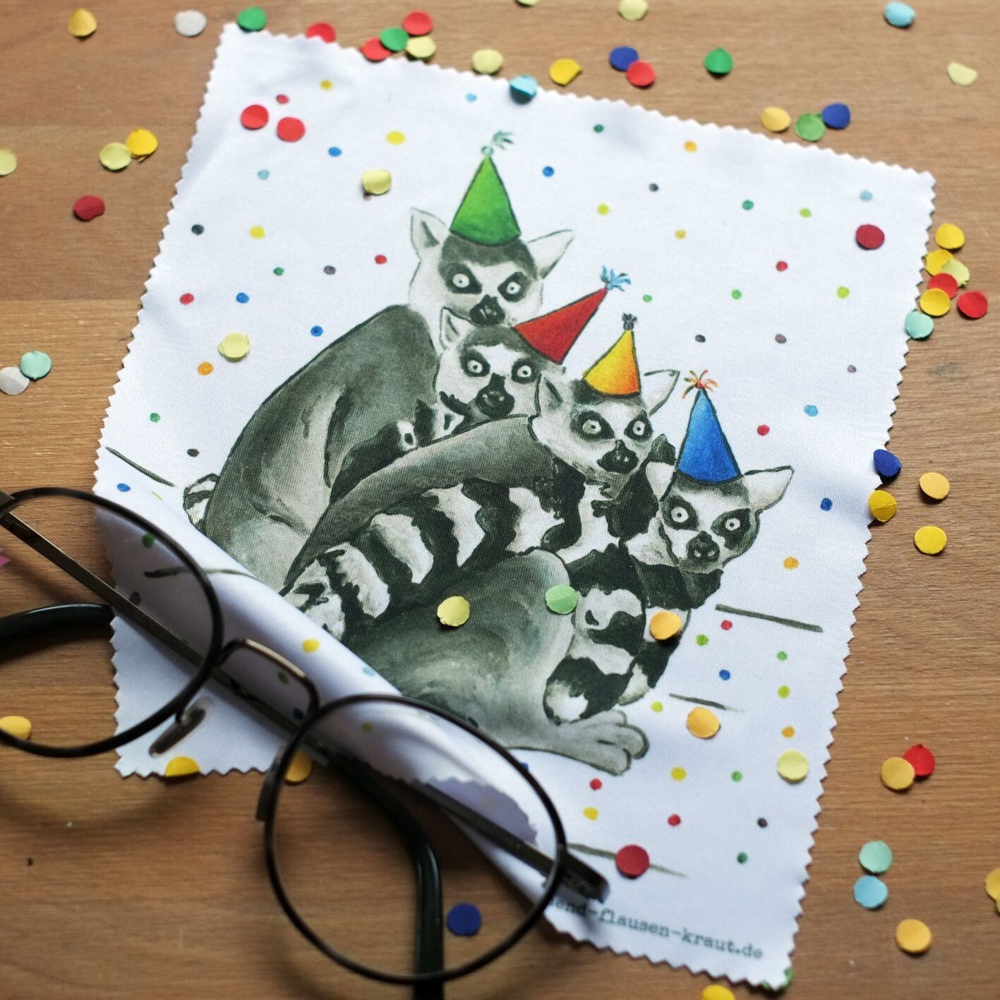 Brillenputztuch "Partykattas"