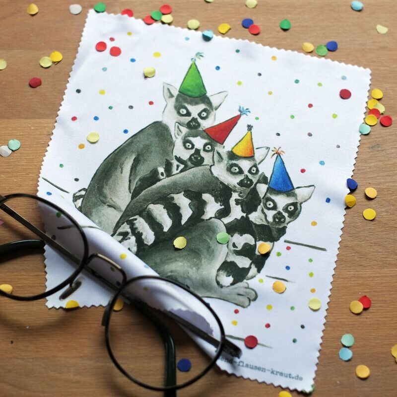 Brillenputztuch "Partykattas"