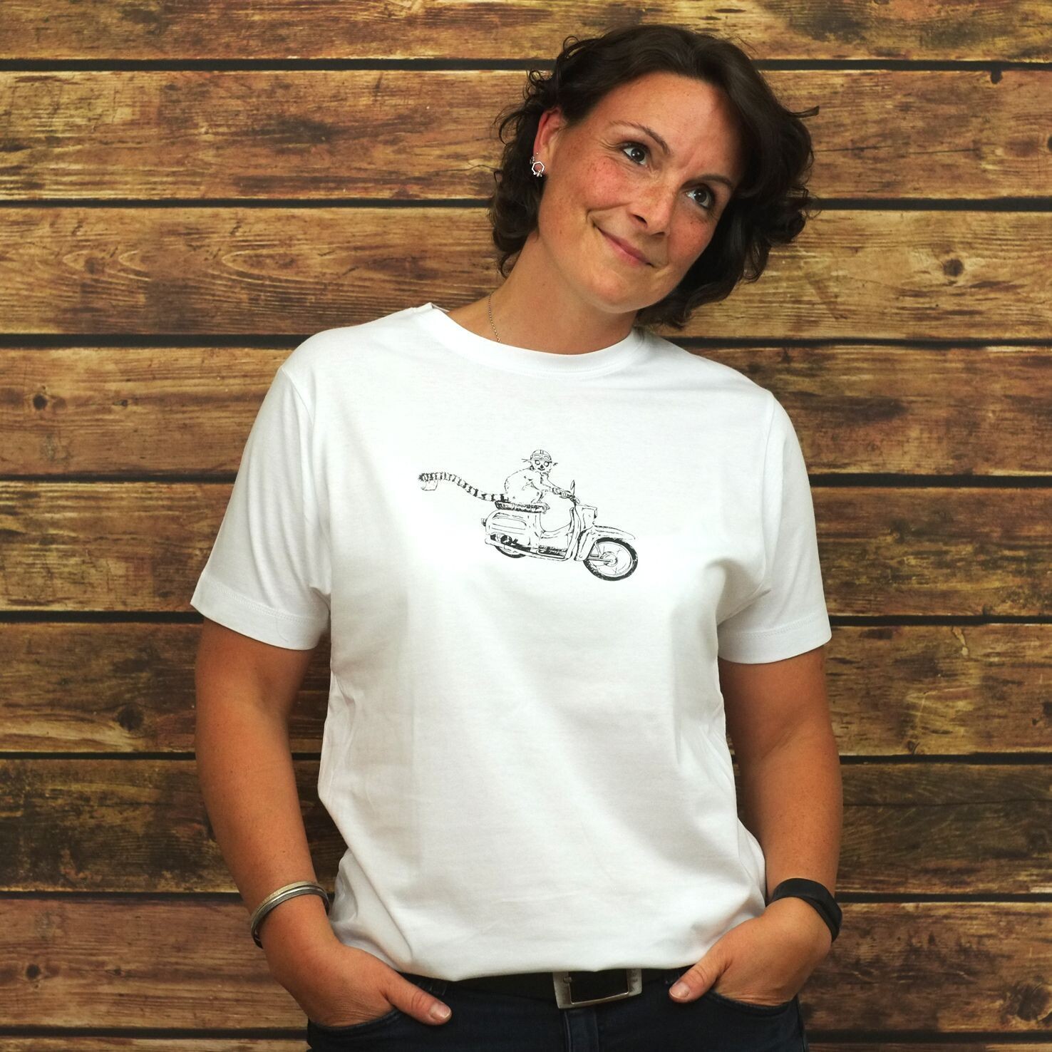 Unisex Classic Fit T-Shirt "Rollertyp" White