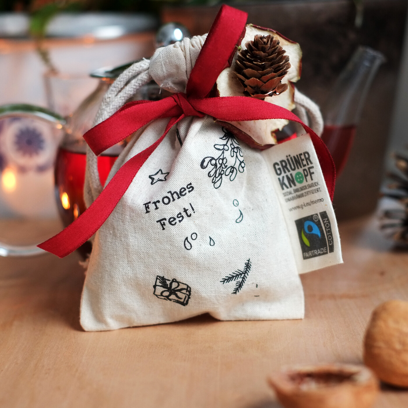 Geschenkbeutel-Set "Frohes Fest"