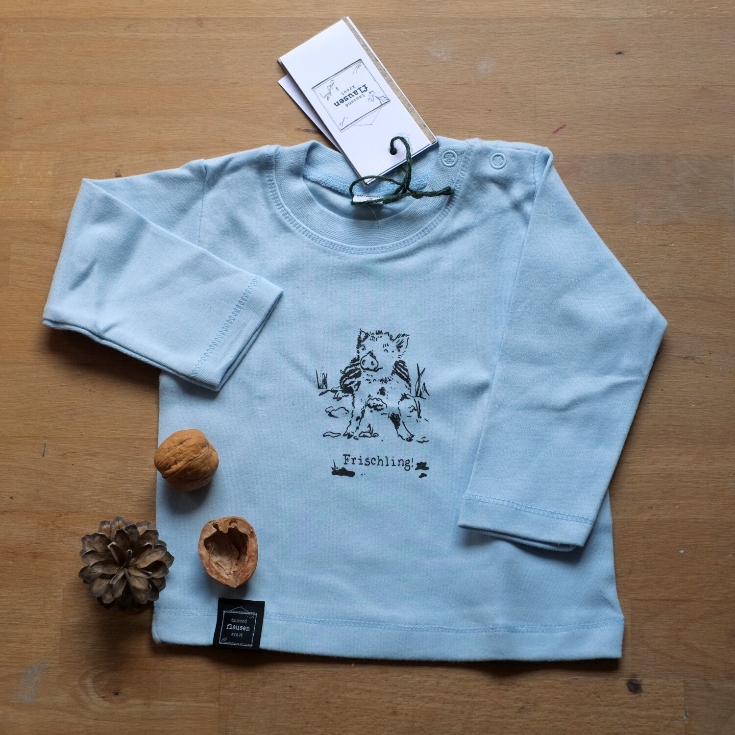 Baby-Longsleeve "Frischling" Hellblau