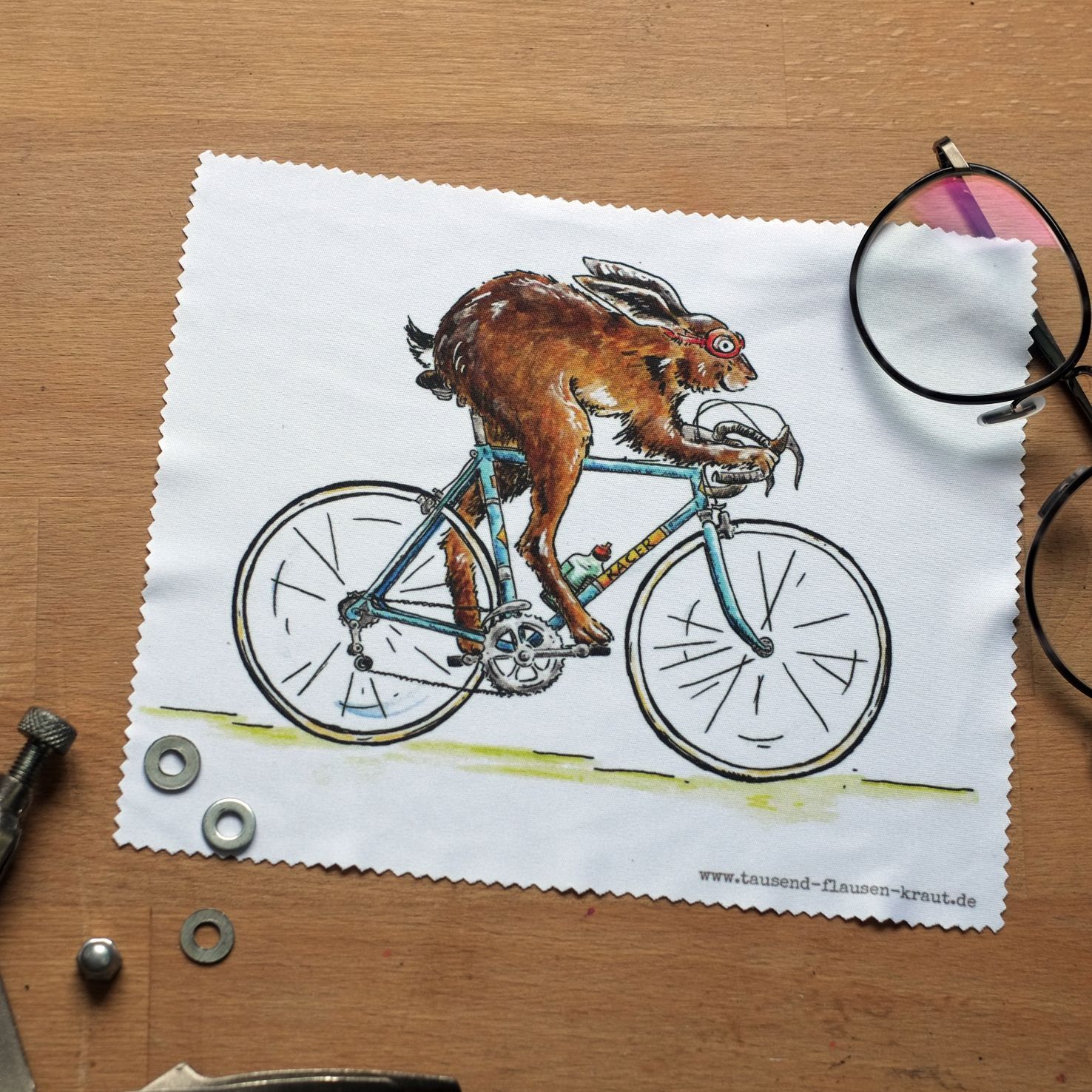 Brillenputztuch "Rennrad-Rammler"
