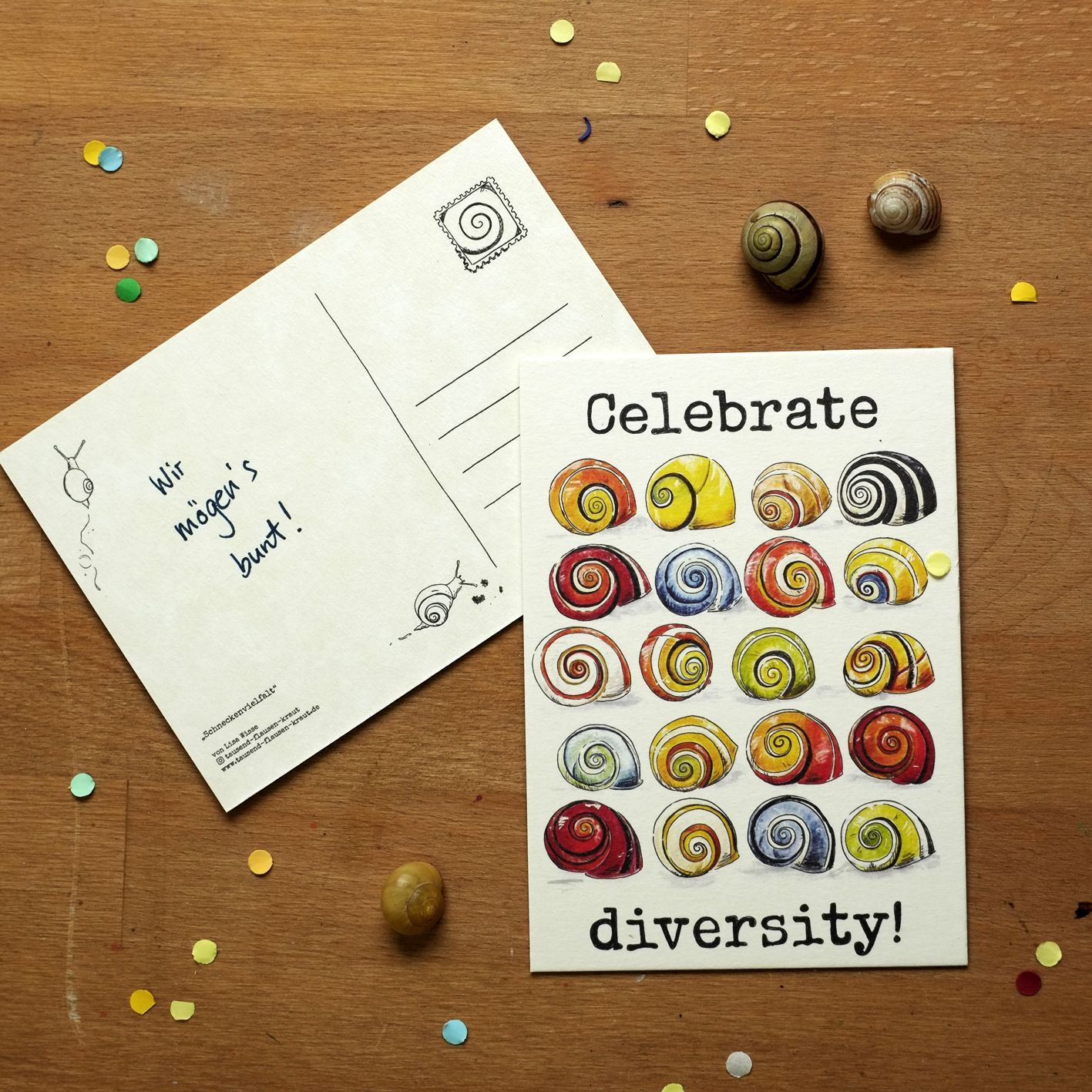 Postkarte "Schneckenvielfalt"