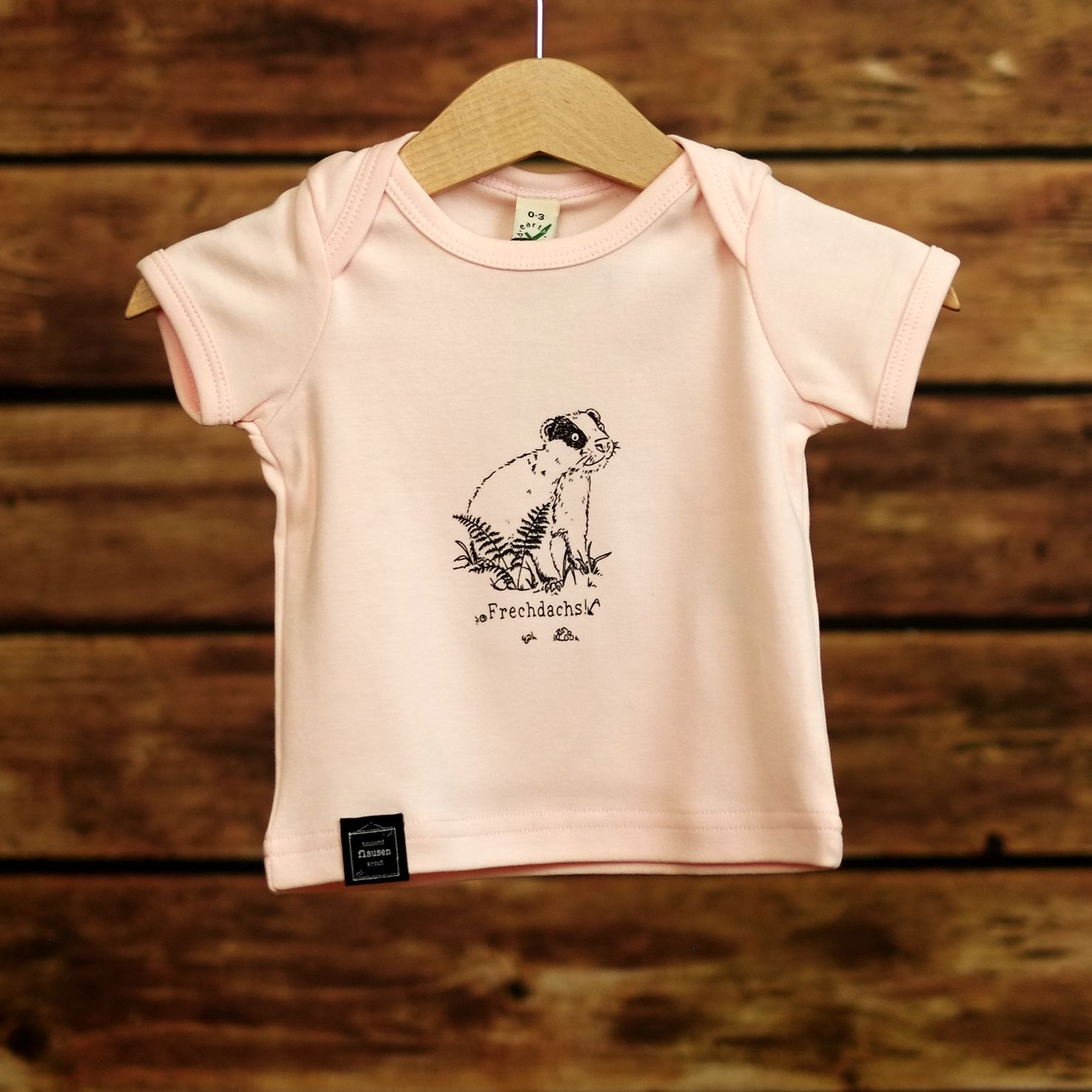Baby-T-Shirt "Frechdachs" Rosa