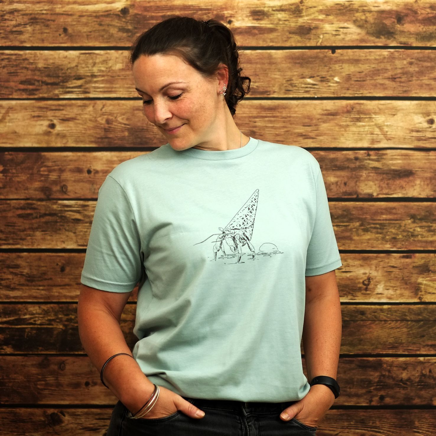 Unisex Organic T-Shirt "Eiskrebs" Slate Green