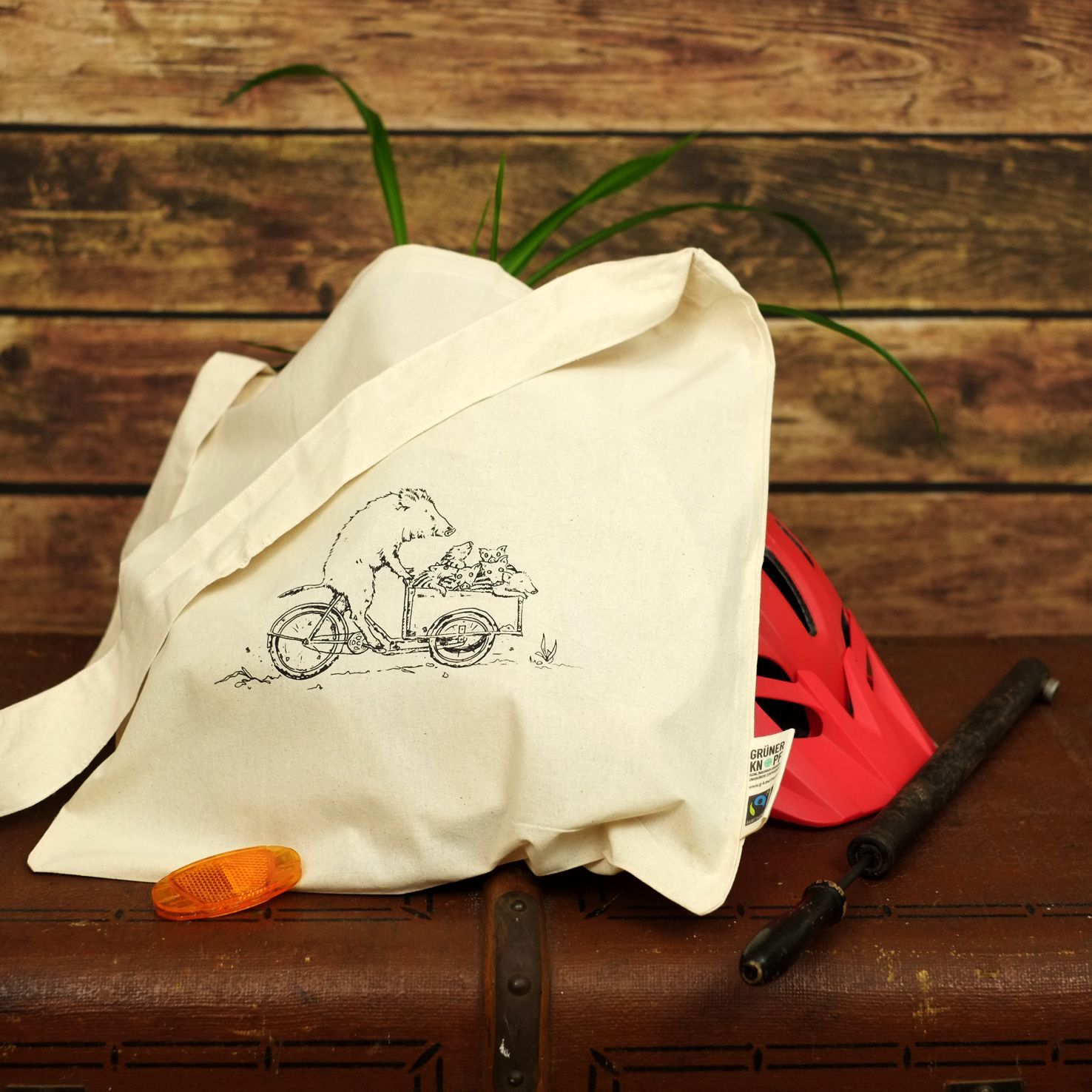 Bio-Baumwoll-Umhängetasche Bike Bag "Cargosau"