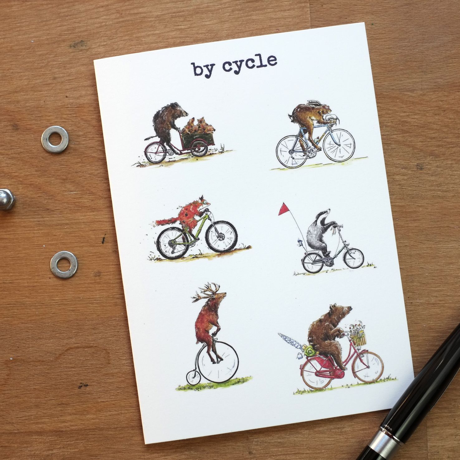 Grußkarte "by cycle"