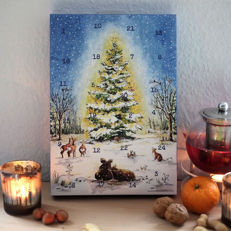 Öko-Adventskalender "Waldweihnacht" zum Selbstbefüllen