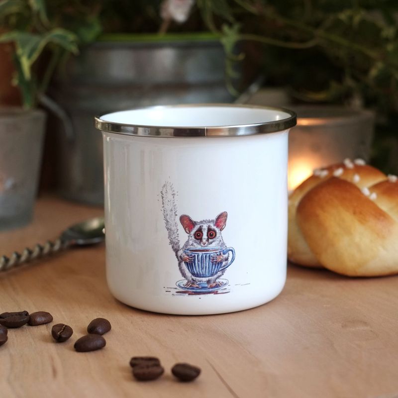 Emailletasse Kaffeelori"