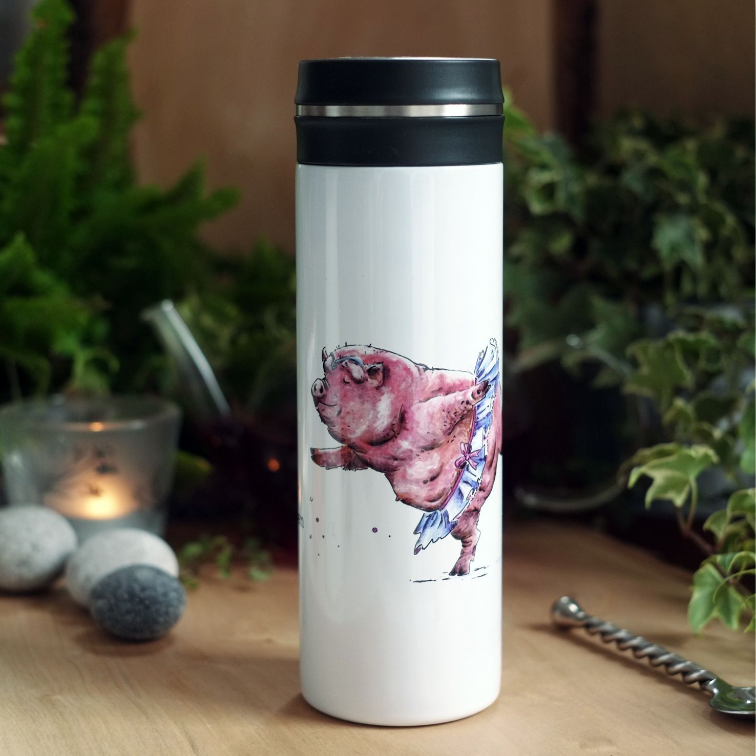 Edelstahl-Thermosflasche "Tanzwutz"